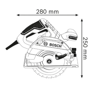 Bosch GKS 165 Serra Circular Manual 1100W ø165mm 63mm - Image 2