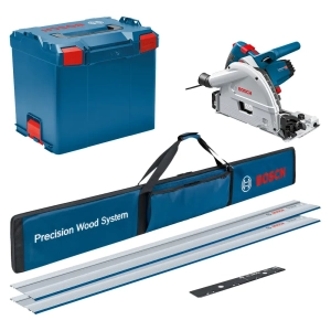Bosch GKT 55 GCE Serra Circular de Imersão 1400W ø165mm 55mm + Calha de Guia