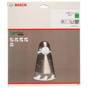 Bosch Optiline Wood Disco Pastilhado p/ Madeira ø210mm 24 Dentes - Image 2