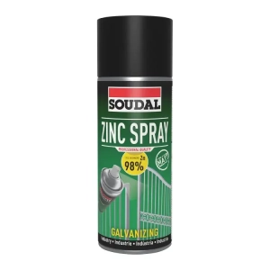 Soudal 155885 Spray Zinco Mate Escuro 98% 400ml
